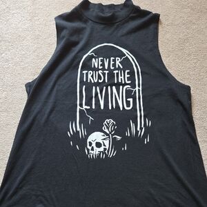 Blackcraft Cult Mock Turtleneck Never Trust The Living Beetlejuice Goth